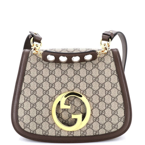 Gucci Medium Blondie NM Top Handle Bag GG Coated Canvas - Picture 1 of 5
